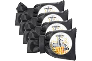 Outdoor Faucet Covers for Winter, Actgan 8.3"H x 6"W Thickened Outside Garden Faucet Socks for Freeze Protection, Reusable Insulated Faucet Covers, 4 Pack, Black