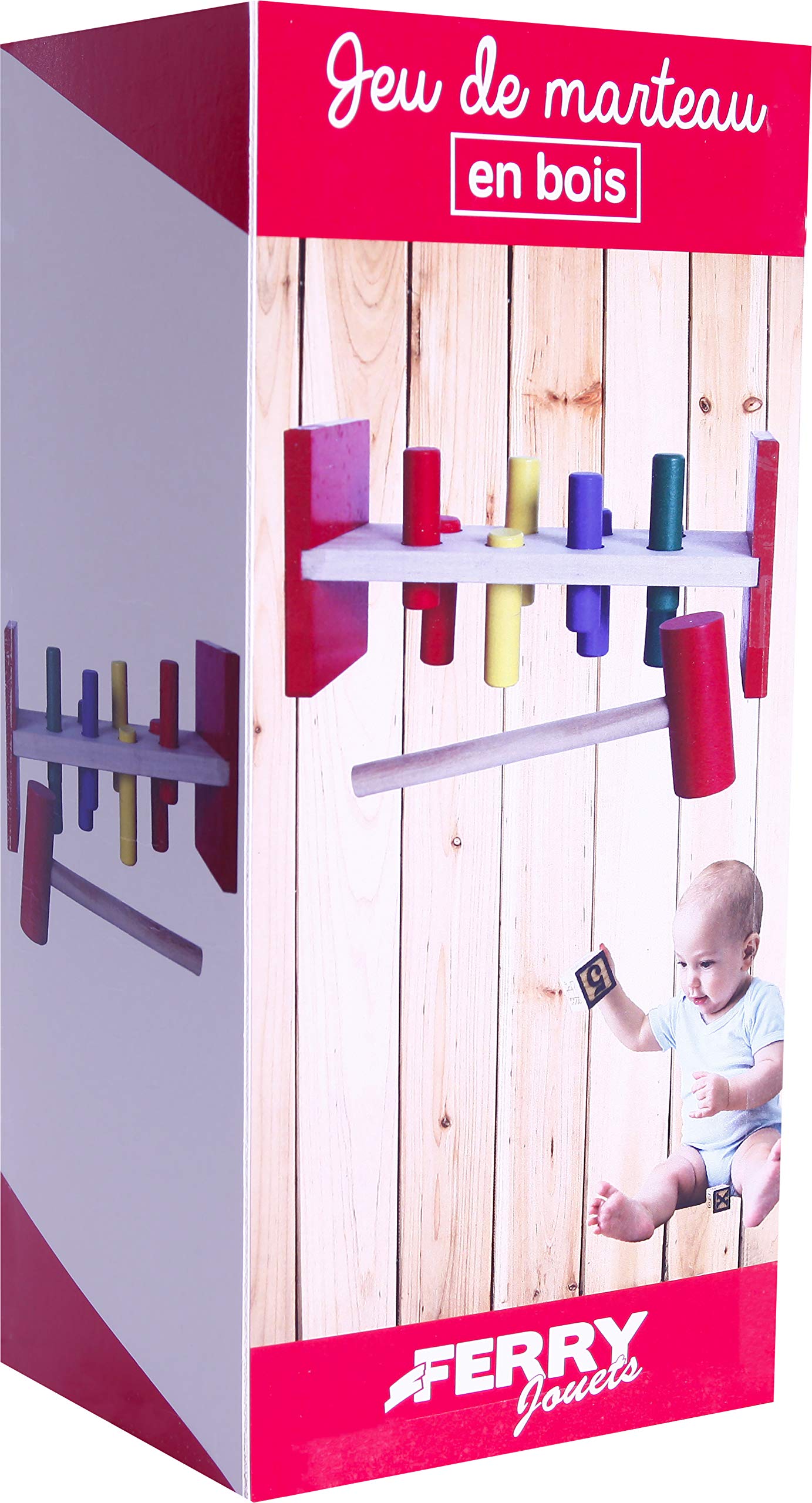 FERRY 320017 Wooden Hammer Set, Brown