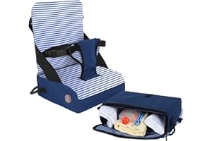 Dreambaby Grab ‘N Go Travel Booster Seat – Portable Toddler High Chair for Dining (6M-5Y) with Storage & Shoulder Strap