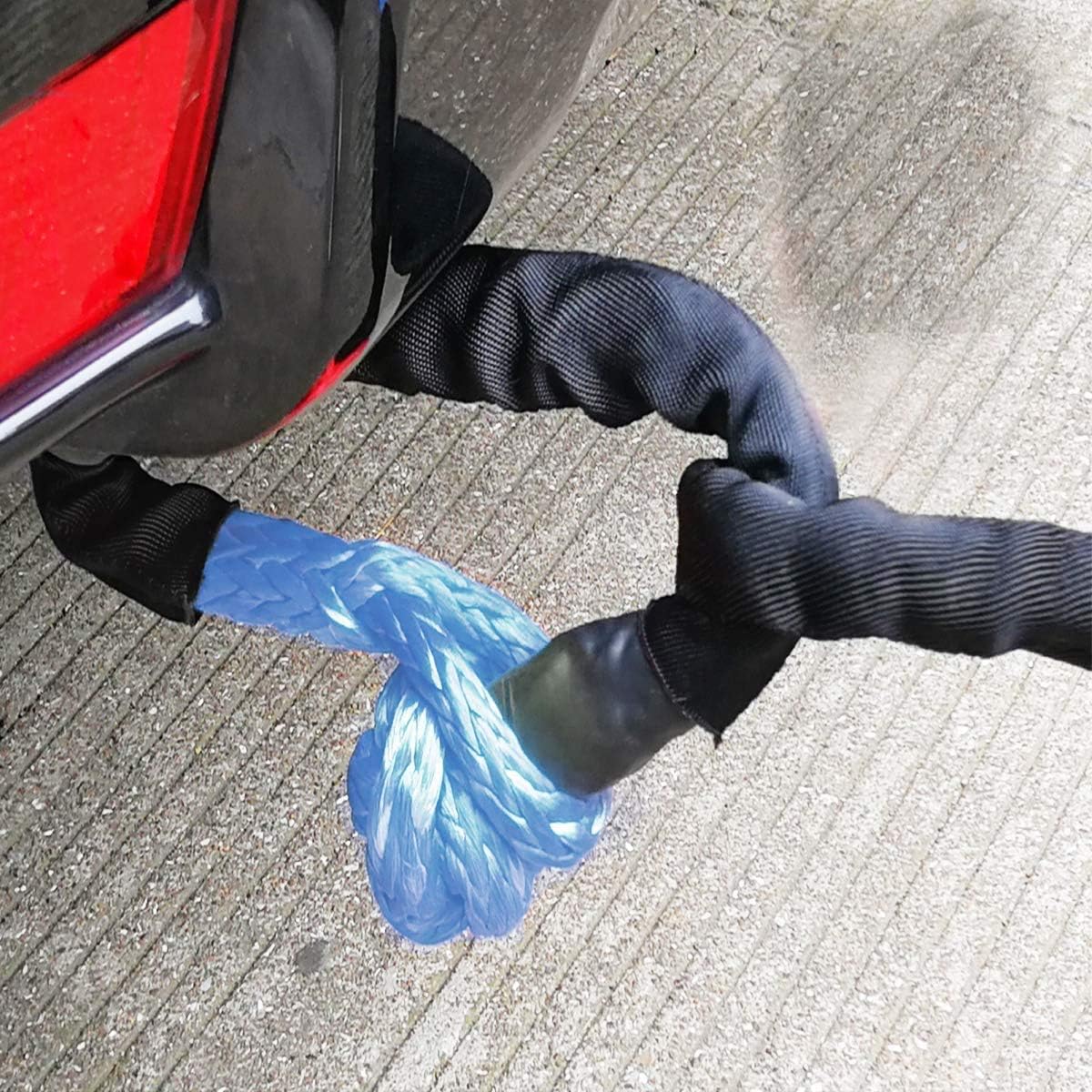 Leadrise Synthetic Soft Shackle Rope 1/2 Inch X 22 Inch (38,000lbs Breaking Strength) Soft Shackle Recovery Rope for Sailing SUV ATV 4X4 Truck Jeep Recovery Climbing Towing (Blue, 1-Pack) (2): Automotive