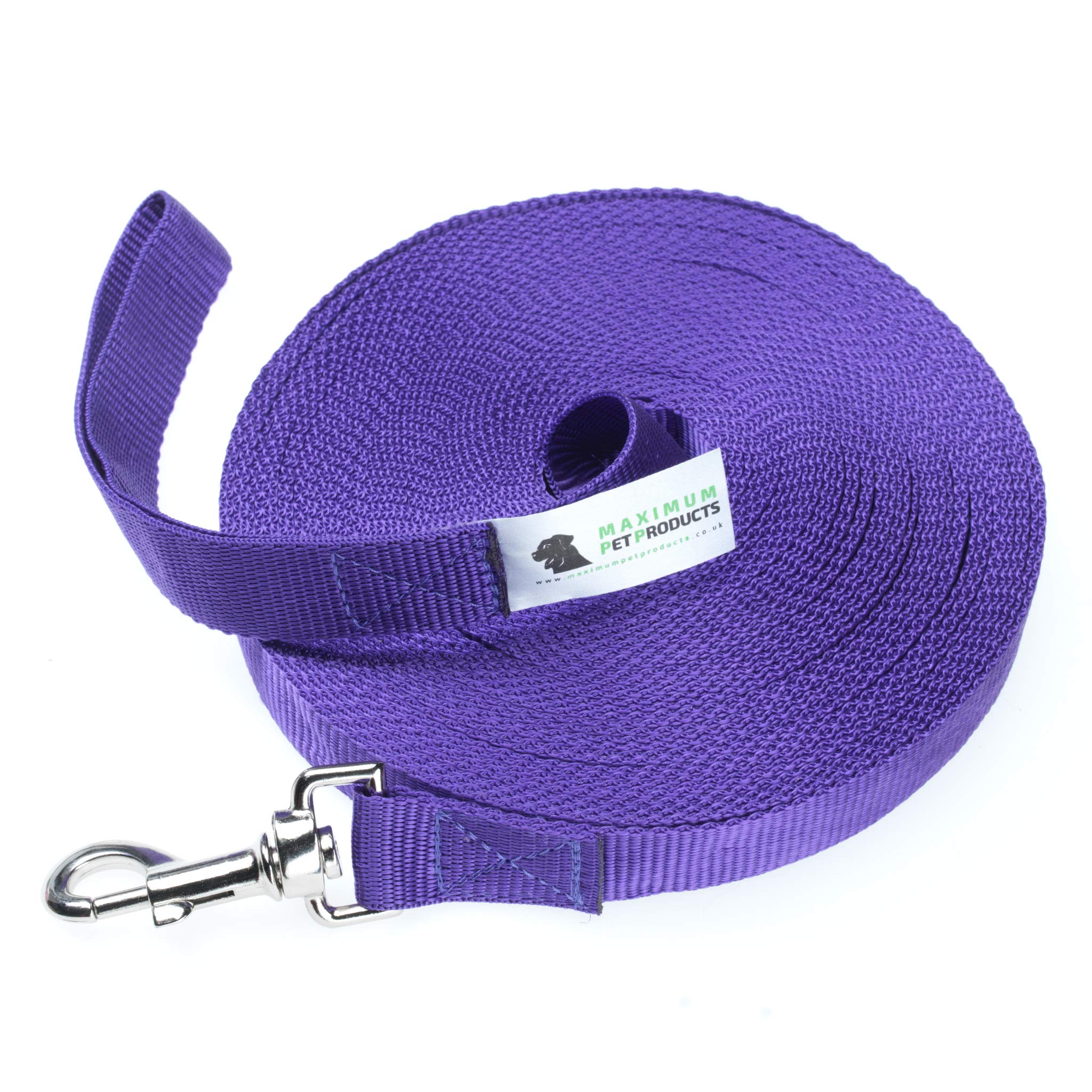 Maximum Pet Products Purple dog training lead 30ft/9m