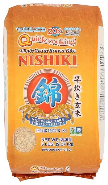 NISHIKI BROWN RICE QUICK COOKING, 5-POUNDS