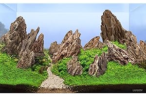 LANDEN Natural Dragon Stones (16lbs, 2~8 inches,7-8pcs) for Aquascaping Terrariums, Paludariums,Vivariums, Reptile and Amphibian Enclosures