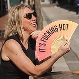 Fisura Original Folding Fan with Message — Eco Wood Handheld Fan Black/Red view 6