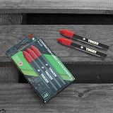 Tracer Construction Lumber Crayon Markers 12 Red Multi Surface Marking Waxy Tip view 7