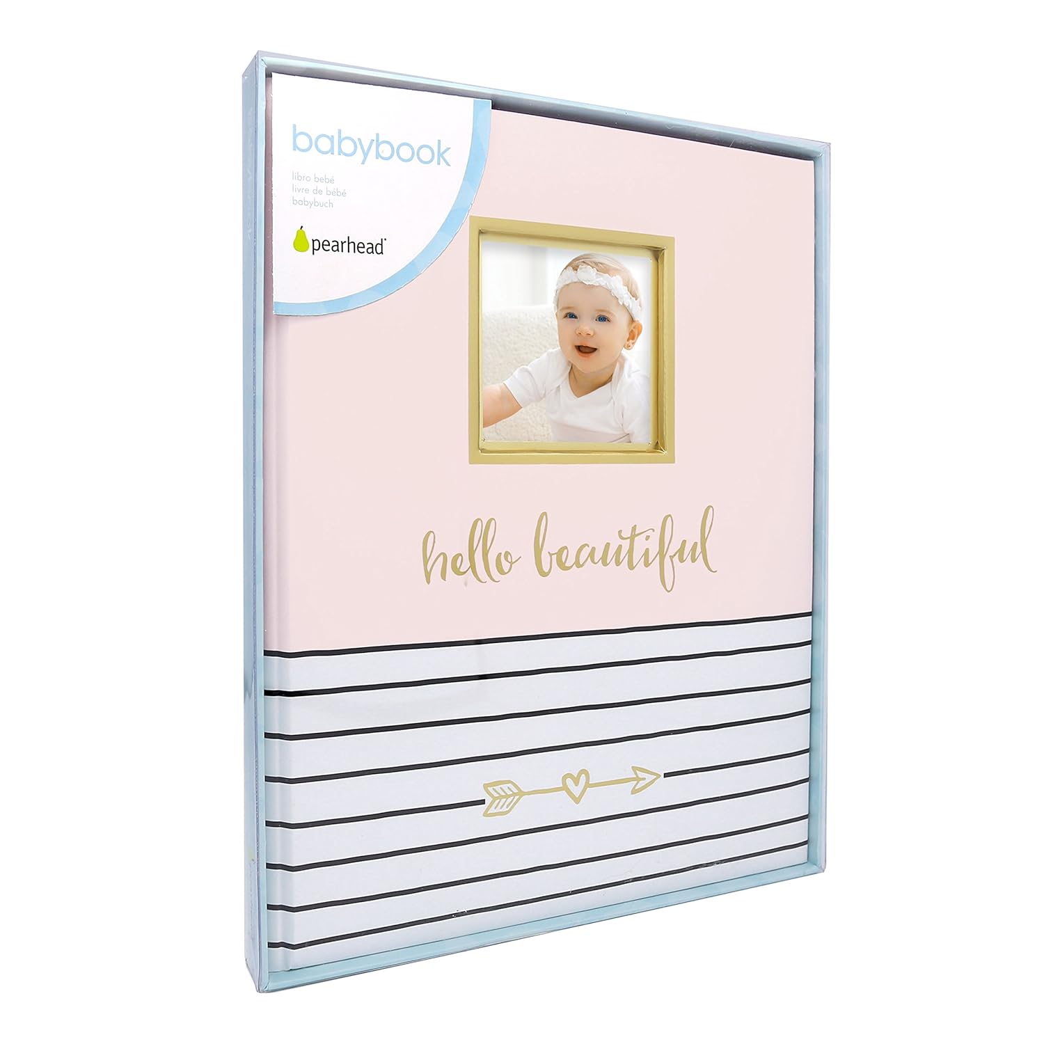 Pearhead Hello Beautiful First 5 Years Baby Memory Book with Photo Insert, Baby Shower Gift Pink : Baby