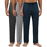 Femdouce 3 Pack Men's Pajama Pants with Pockets Soft Pajamas Bottoms for Men Drawstring Lounge Comfy Lightweight Pj Pants