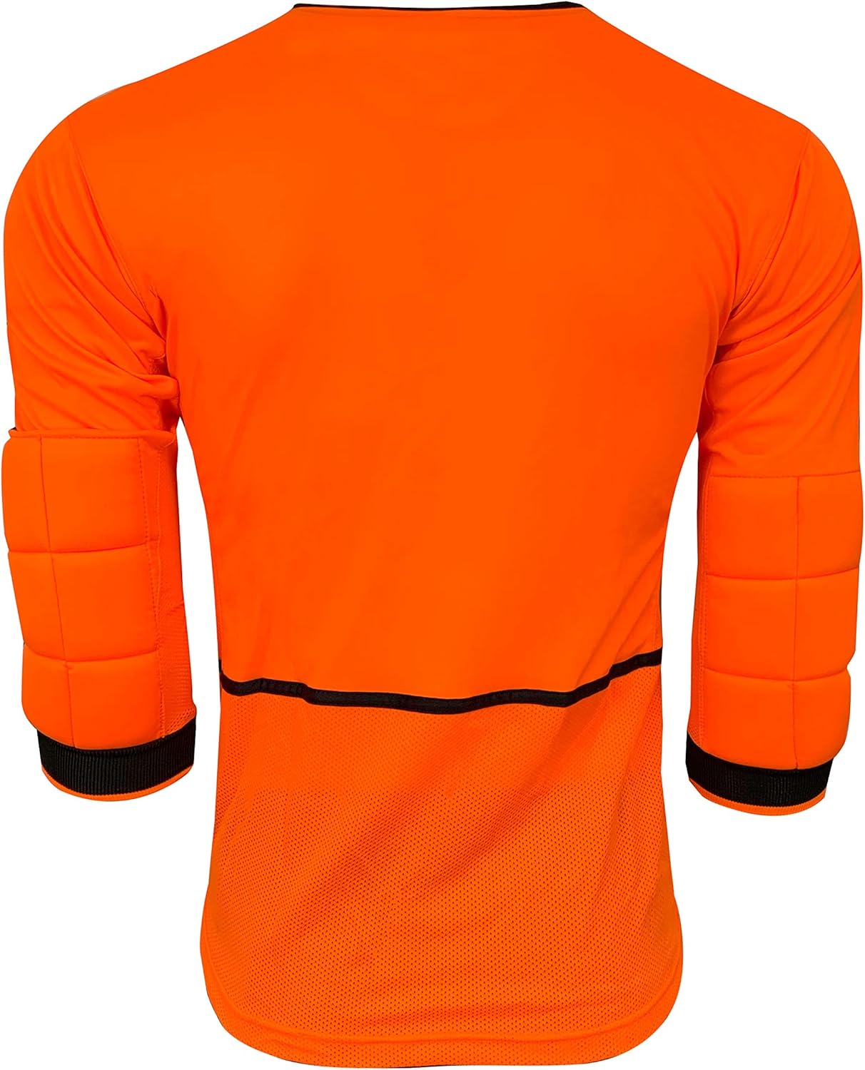 Just 4 Kicks Goalkeeper Jersey, (Orange, Neon and Blue) Padded Elbow Goalie Shirt for Kids and Adults: Clothing