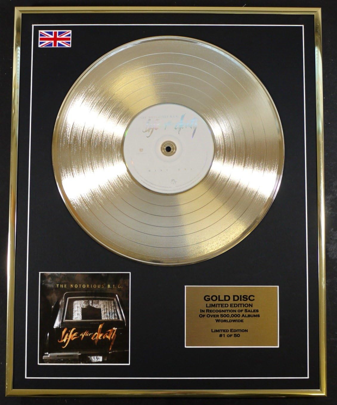 THE NOTORIOUS B.I.G./Cd Gold Disc Record Limited Edition/LIFE AFTER DEATH
