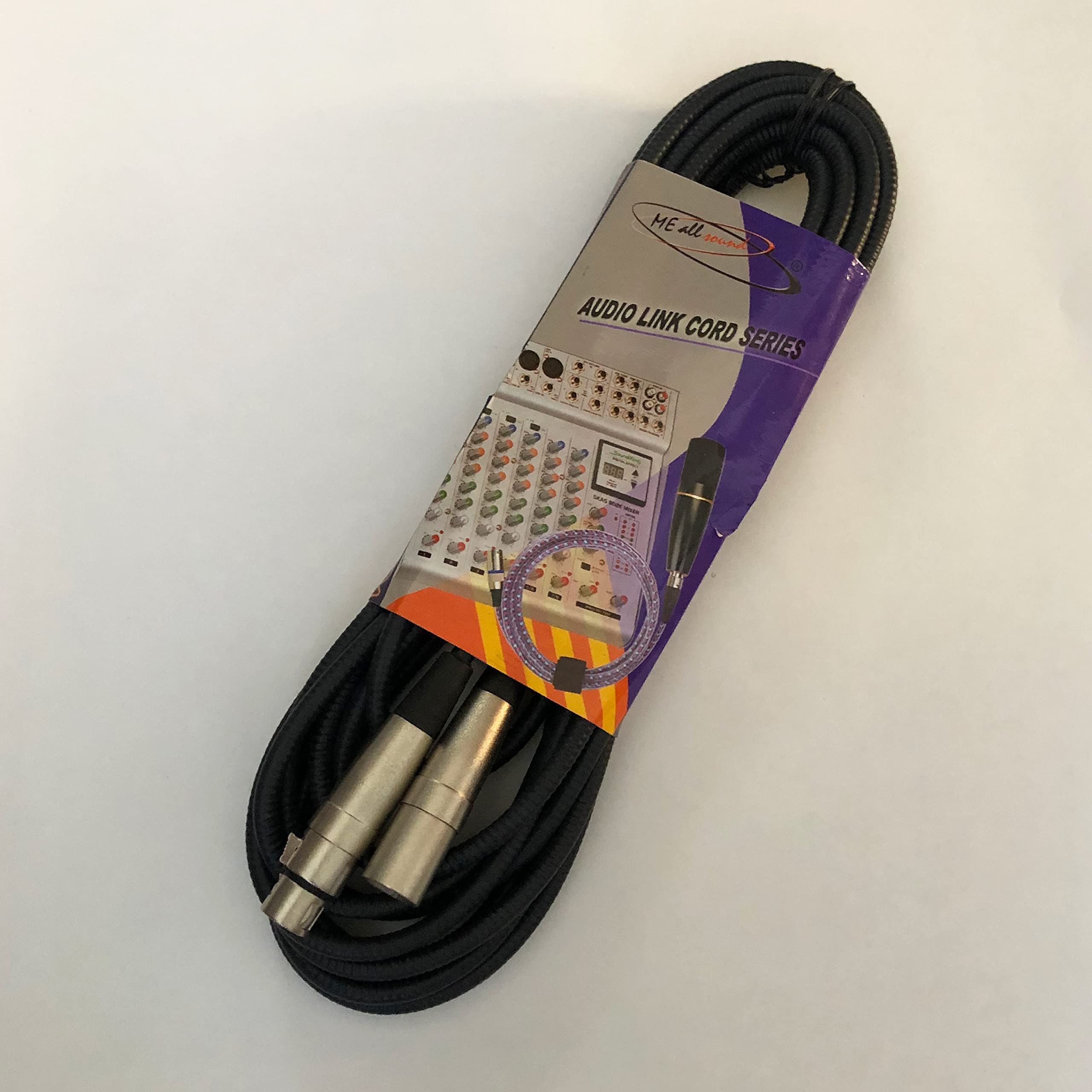 professional XLRF-XLRM audio cable with metal sheath and pvc