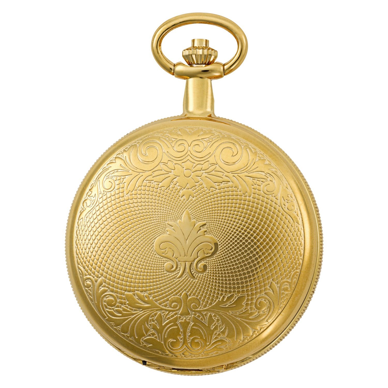 Gotham Men's Gold-Tone 17 Jewel Mechanical Double Cover Pocket Watch # GWC14051G