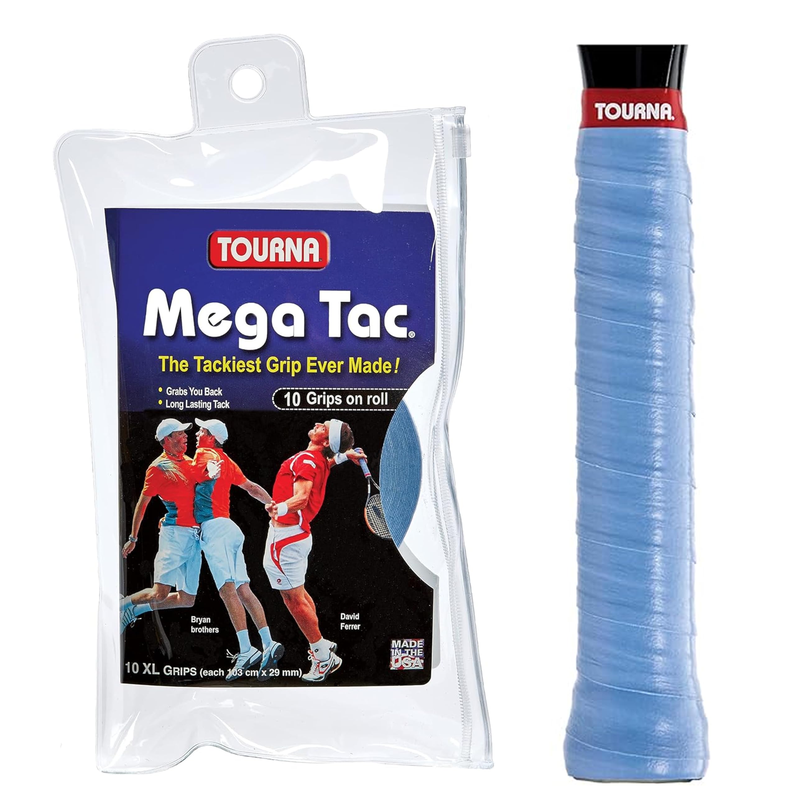 Unique Mega Tac Blau Overgrip (Pack of 10) - Blue, One Size