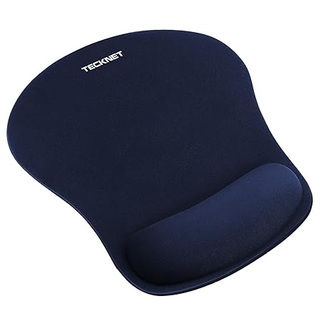 TECKNET Mauspads, Leise Mausmatte Ergonomisches Komfort Mousepad mit Handgelenkauflage