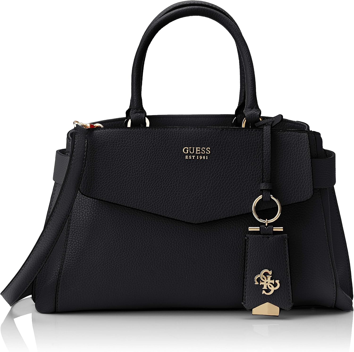 Guess Colette Girlfriend Satchel, Mujer, Negro (Nero), 36x24x16 cm (W