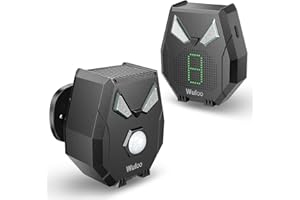 WULOO Solar Driveway Alarm Wireless Outside Weatherproof 1/2 Mile Long Range, Outdoor Motion Sensor Detector Alarm Driveway Alert System with Rechargeable Battery/Expandable (1 Sensor &1 Receiver Set)