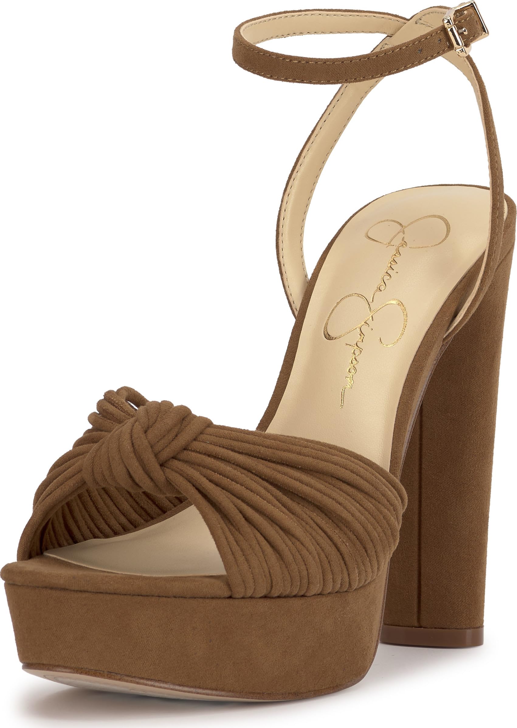 Jessica Simpson Women's Immie Platform Sandal Heeled, Safari Brown, 7.5 Image Jessica Simpson Women's Immie Platform Sandal Heeled, Safari Brown, 7.5 Image