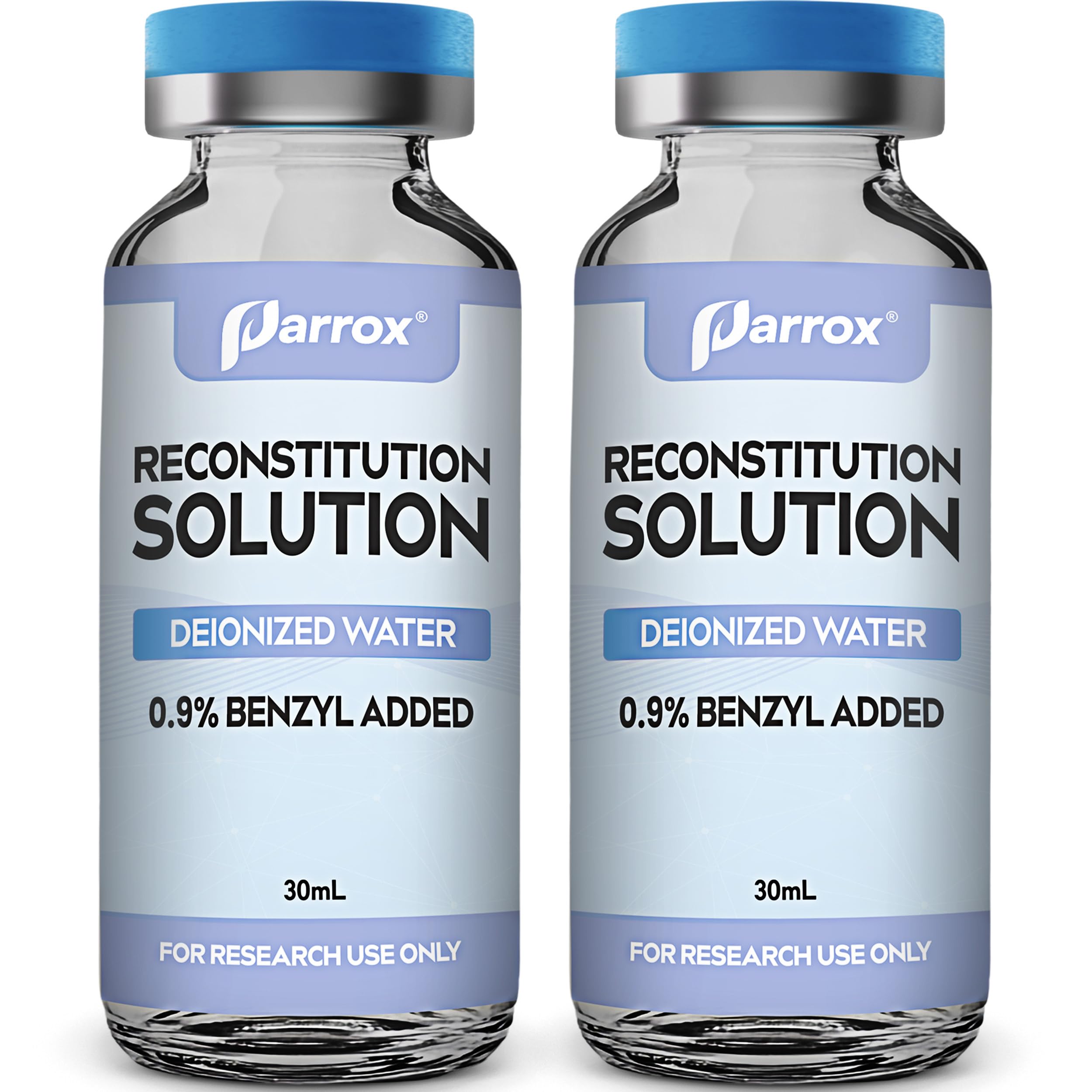 Photo 1 of Reconstitution Solution 2-Pack, 30mL in Premium Glass Vials with Flip-Off Caps, Triple Sealed