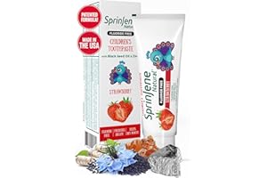 SprinJene Natural Kids Toothpaste, Strawberry | Natural Children’s Toothpaste | Fluoride Free Toothpaste for Toddlers | 1 Pack