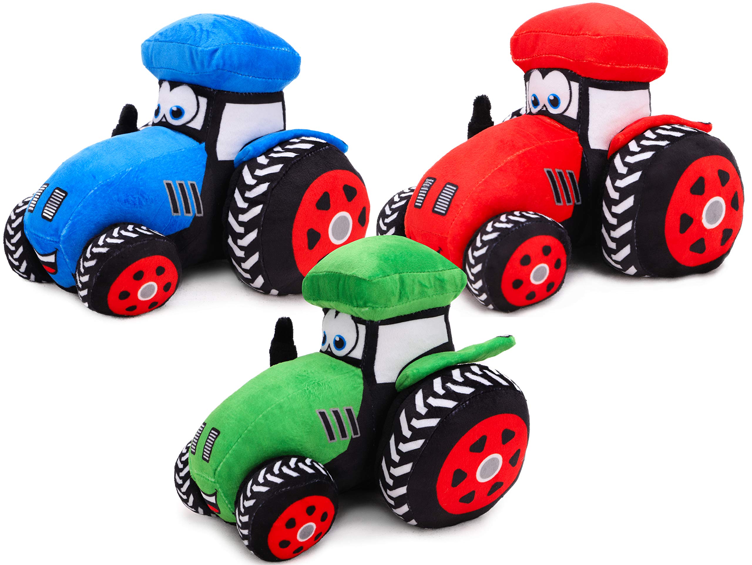 Toyland® 21cm (8 Inch) Plush Farm Tractor - 1 At Random - Boys Bedroom Decoration