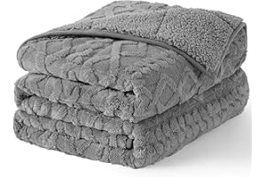 Uttermara Weighted Blanket Queen Size 20 lbs for Adults, 60" x 80" 3D Pattern Design Weighted Blanket for Sofa Bed, Heavy Blanket Great for Calming and Relax, Gray