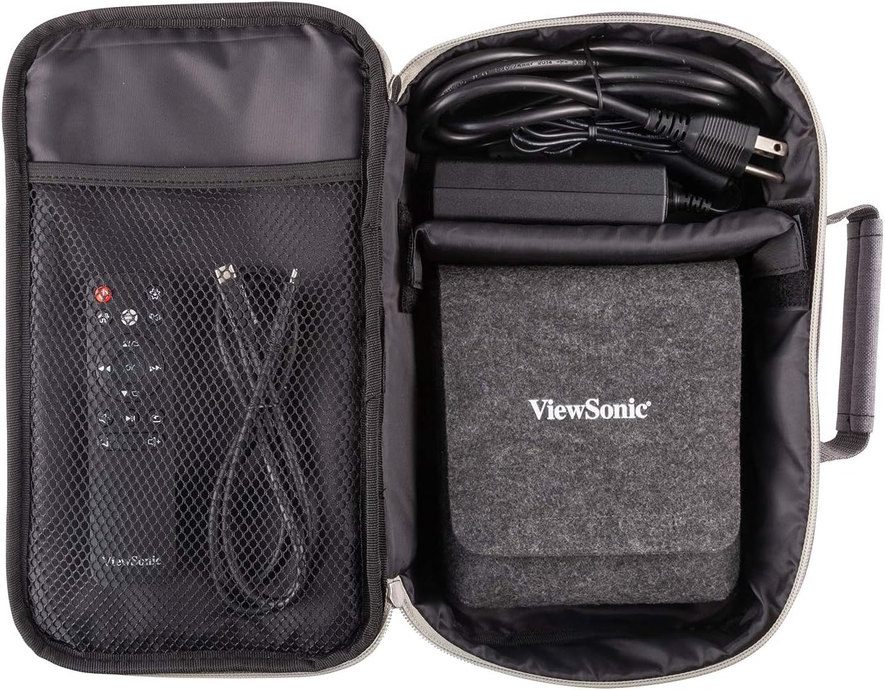 ViewSonic PJ-CASE-010 Zipped Soft Padded Carrying Case for M1 Projector Gray: Electronics