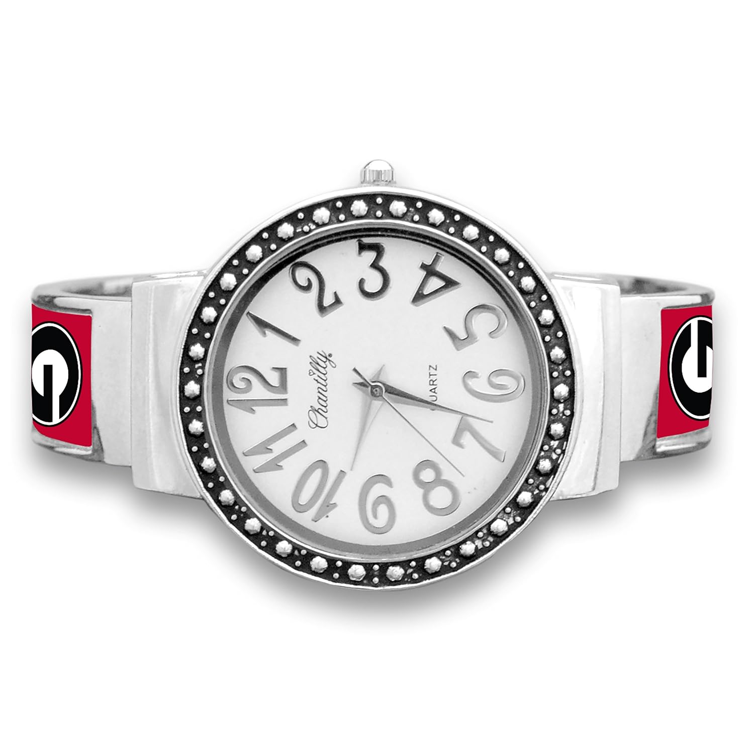 FTH Georgia Bulldogs Cuff Watch with Silver Tone Accent