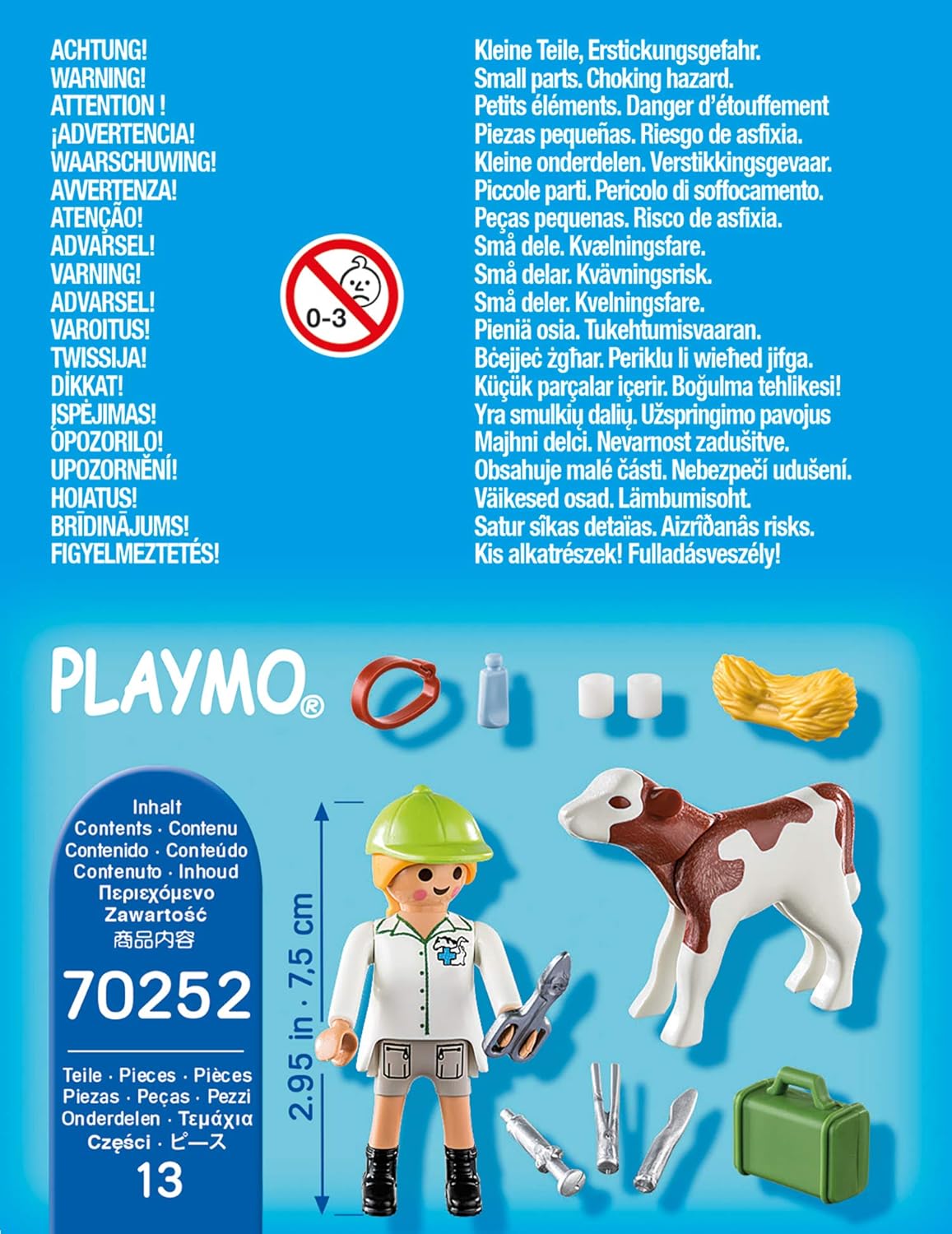 Playmobil Special Plus 70252 Vet with Calf and Veterinary Case, for Ages 4+, Colourful - Image 4