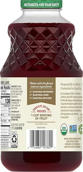 R.W. KNUDSEN FAMILY ORGANIC JUST TART CHERRY JUICE, 32 OUNCES