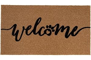Karisky Door Mat with Heavy Duty Backing, Large Welcome Mat, Entrance Mat for Outdoor and Indoor use, 30 x 17 Inch
