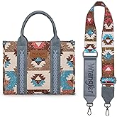 Montana West Wrangler Purse Western Aztec Tote Bag for Women with Guitar Strap | Western, Boho, Aztec, Western, Boho, Aztec