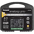 Panasonic K-KJ75KHC66A eneloop pro High Capacity Rechargeable Batteries Power Pack 6AA, 6AAA, Advanced Battery Charger with USB Charging Port and Plastic Storage Case
