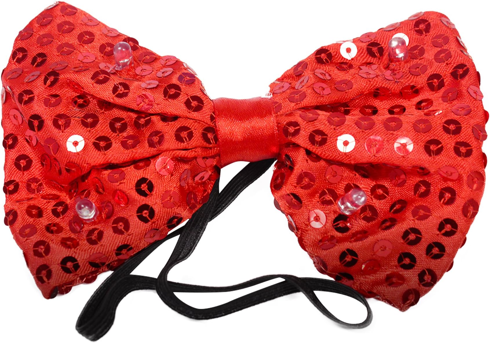 Windy City Novelties LED Light Up Red Sequin Bowtie