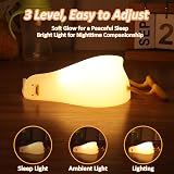 Anywin Lying Flat Duck Night Light – Soft Silicone Lamp, Rechargeable, Timer view 6