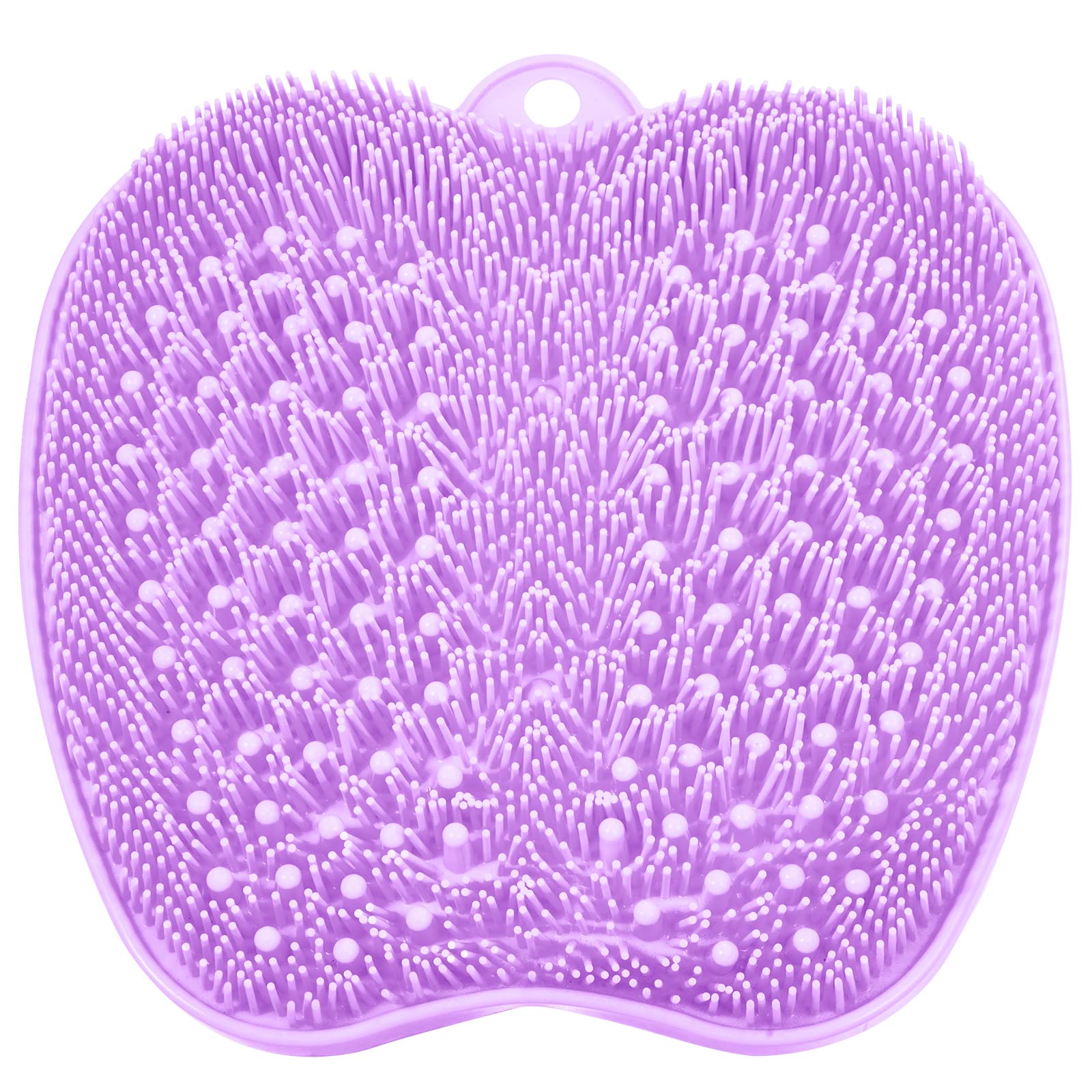 HONYIN Larger Foot Scrubber for Shower with Non-Slip Suction Cups - Cleans, Exfoliation, Massages Your Feet Without Bending, Foot Circulation & Relieve Tired Feet - Purple