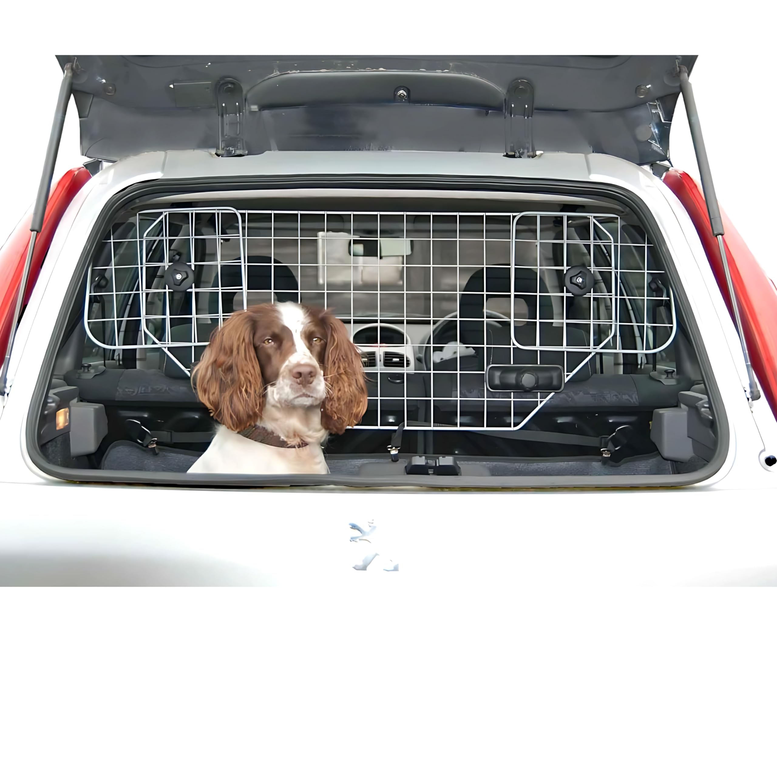 Speedwellstar Dog Guard Car Boot Universal Adjustable Mesh – Heavy Duty Pet Safety Barrier with Headrest Fixings