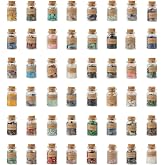 KHOCOEE 48pcs Different Crystals and Healing Stones, Gemstone and Crystals Bottles, Chakra Healing Crystals for Witchcraft, Great Choice for Gift, Collection and Home Decor