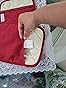 AVACRAFT Heat Resistant Oven Mitts Pair - 500°F Safe, 100% Cotton With Silicone Grip, Red Kitchen Mittens