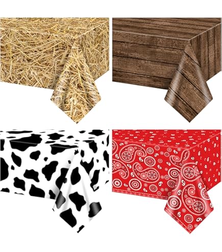 Lot De 4 Nappes De Cowboy - Imprimé Western Sauvage