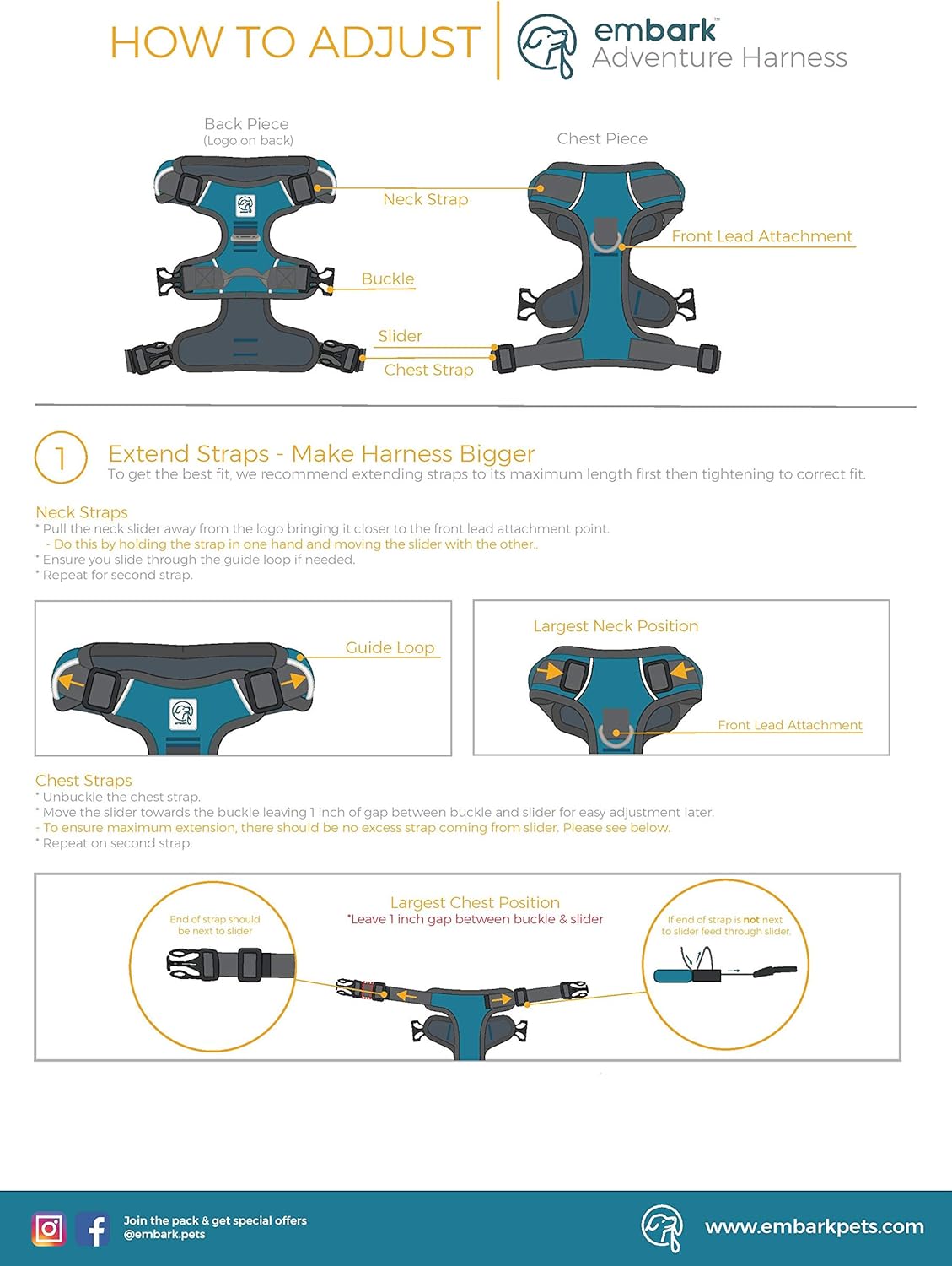 embark pets harness