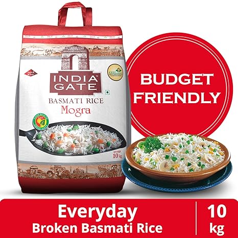 India Gate Basmati Rice Bag, Mogra, 10kg