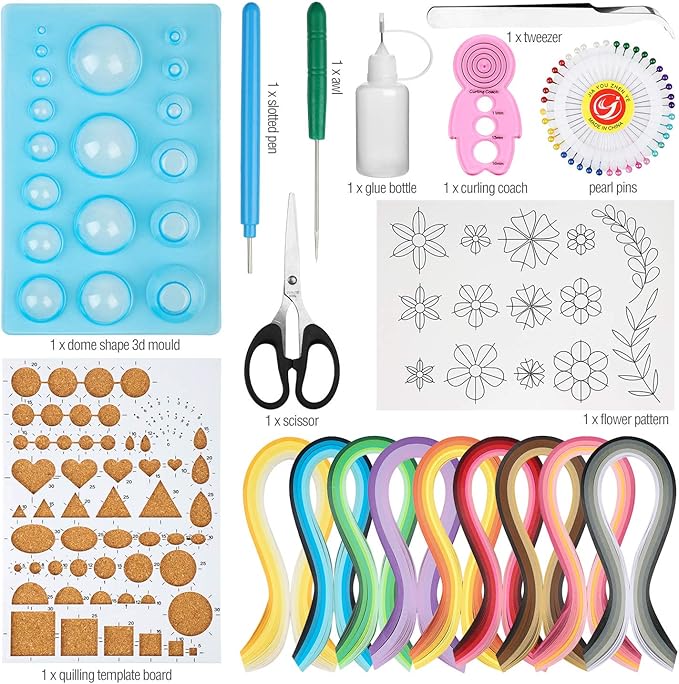 Hyber&Cara Paper Quilling Tools Set 19 Pcs Quilling Kit for DIY Paper