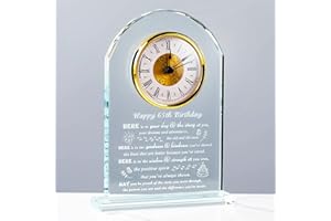 MOVDYKA 65th Birthday Gifts for Women Men - Crystal Clock Gifts Personalized 1959 65 Year Old Birthday Present for Her Him - Happy 65th Birthday Gifts Ideas for Mom Dad Unique