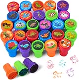 OSDUE 30PCS Self-Inking Stamps for Kids Arts Crafts Party Favors Animal Patterns view 9