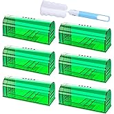 6 Pack Live Mouse Traps No Kill, Humane Mouse Traps Indoor for Home, Reusable Mice Trap Catcher for House & Outdoors