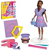 Play-Doh Barbie Fashionista Ruffles Set, Make Doll Clothes with Modeling Compound & 10 Fashion Accessories, Arts & Crafts for