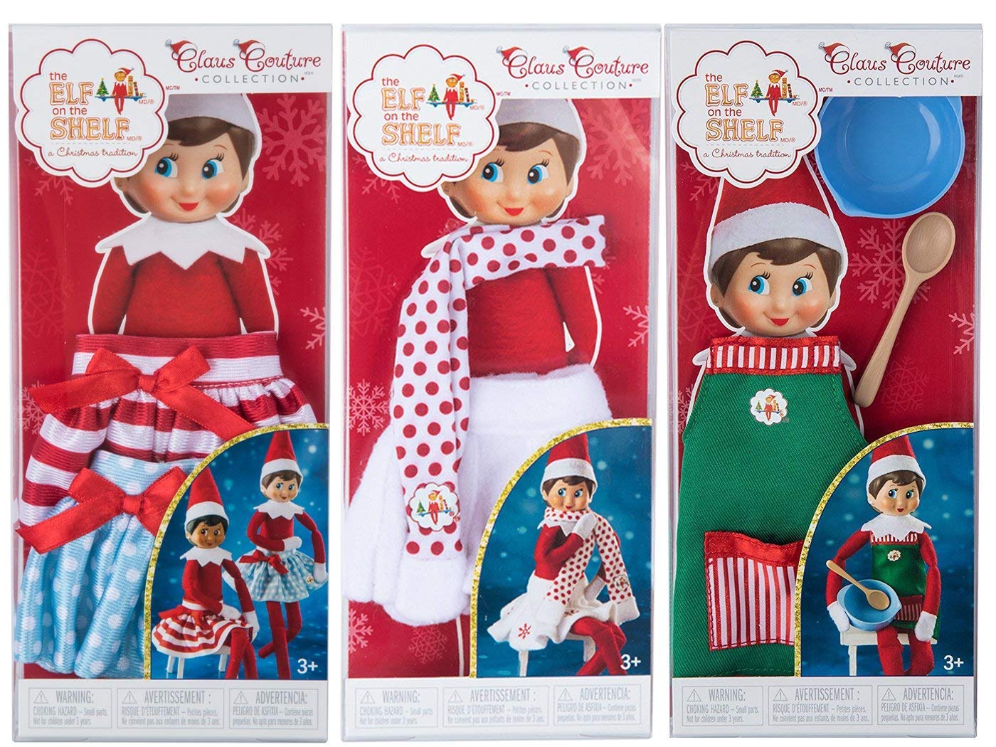 Elf on the Shelf Girl Outfits Exclusive Bundle of Three Snowflake