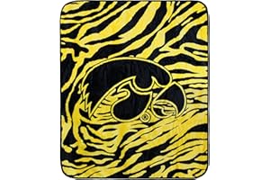College Covers Iowa Hawkeyes Raschel Throw Blanket, 60 in by 50 in