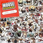 100 PCS Moose Stickers Pack – Waterproof Vinyl Decals for Water Bottles, Laptops, Phones, Notebook, Cars – Cool Vibrant Graphics for Moose Enthusiast