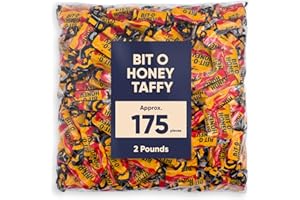JO SWEETS Bit O Honey Candy - 2 Pounds - Approx 175 Traditional Christmas Candy - Bulk Candy Individually Wrapped - Classic Candy - Chewy Candy - Perfect Holiday Candy - Honey Candy for Festive Season