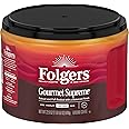 Folgers Gourmet Supreme Medium-Dark Roast Ground Coffee, 22.6 Ounce Canister